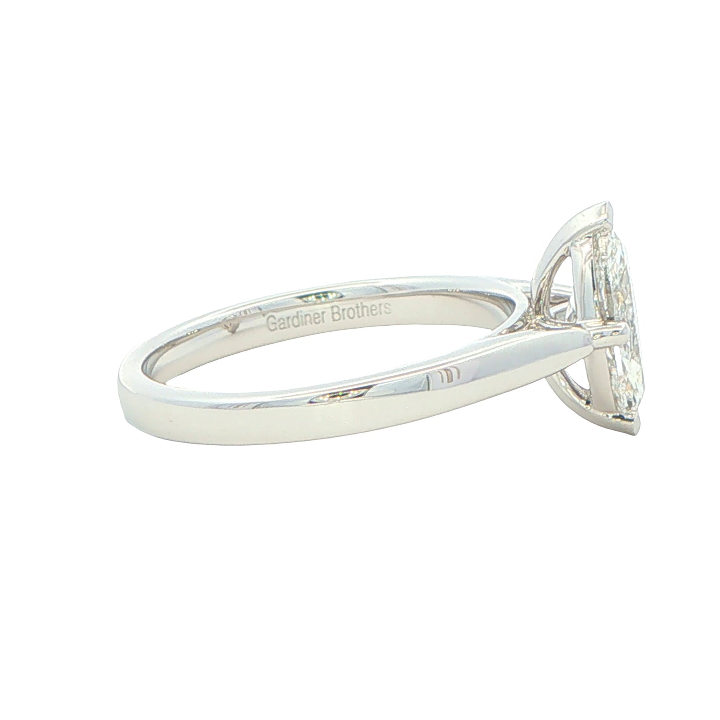Platinum Marquise Cut Diamond Solitaire Ring - 1.00cts