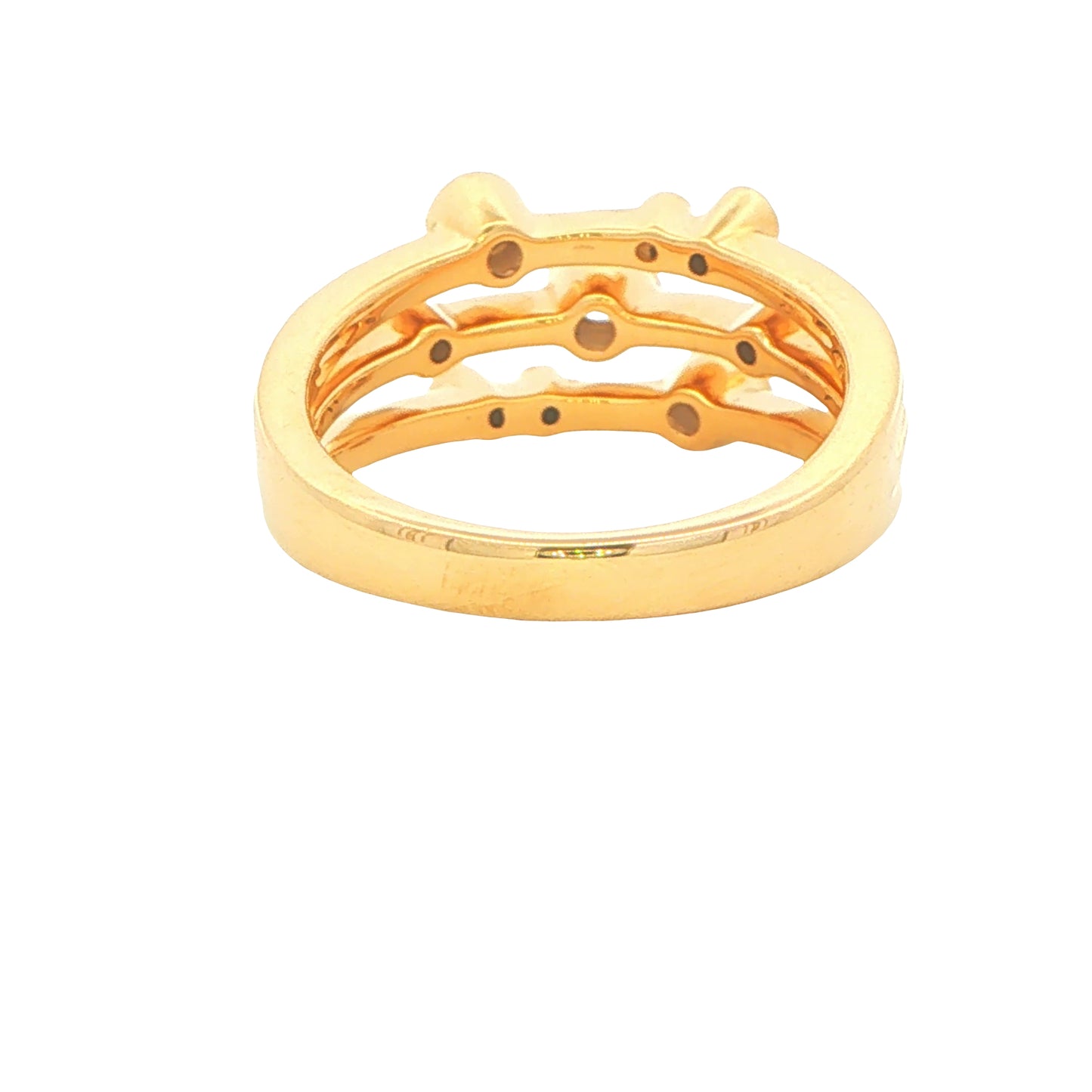 ROUND BRILLIANT CUT DIAMOND BUBBLE STYLE RING - 0.40cts
