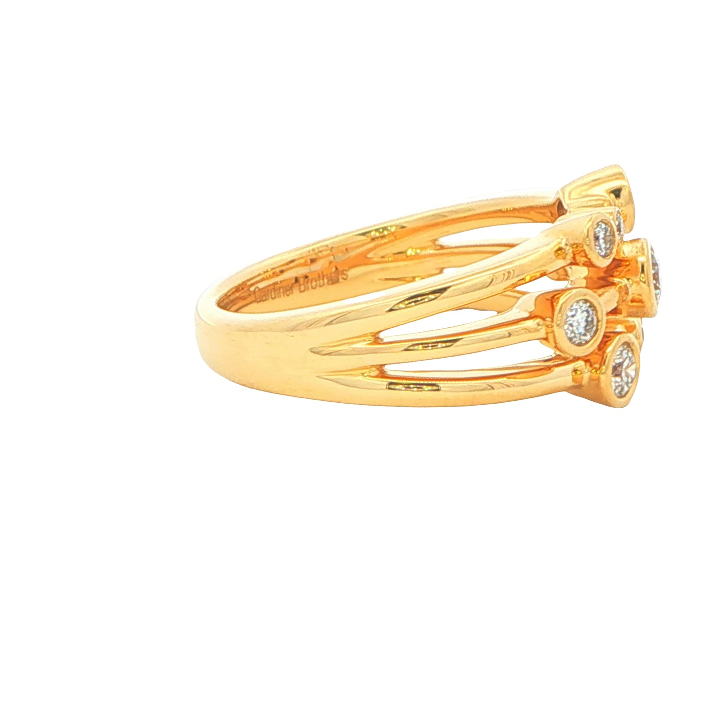 ROUND BRILLIANT CUT DIAMOND BUBBLE STYLE RING - 0.40cts