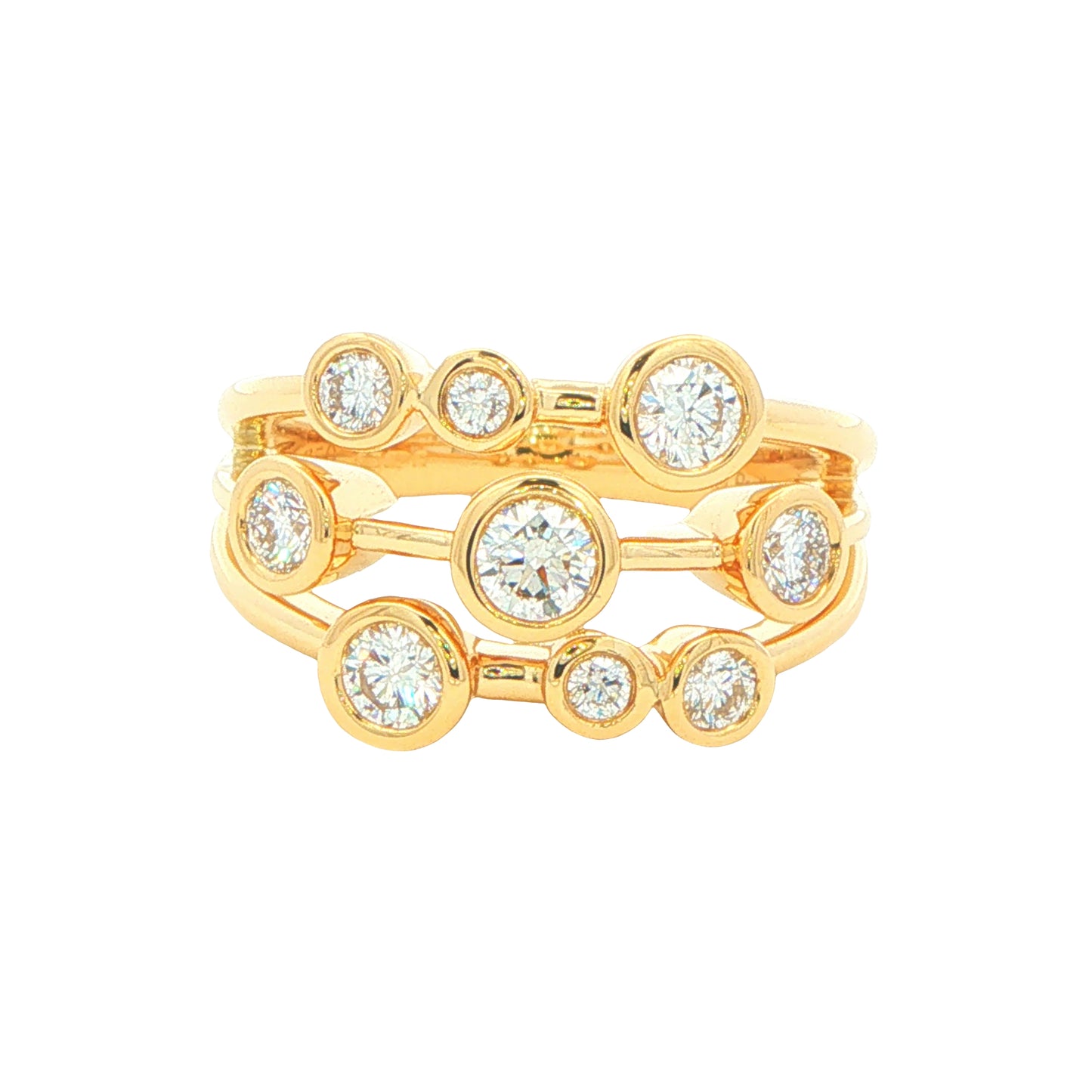 Round Brilliant Cut Diamond Bubble Style Ring - 0.85cts Gardiner Brothers