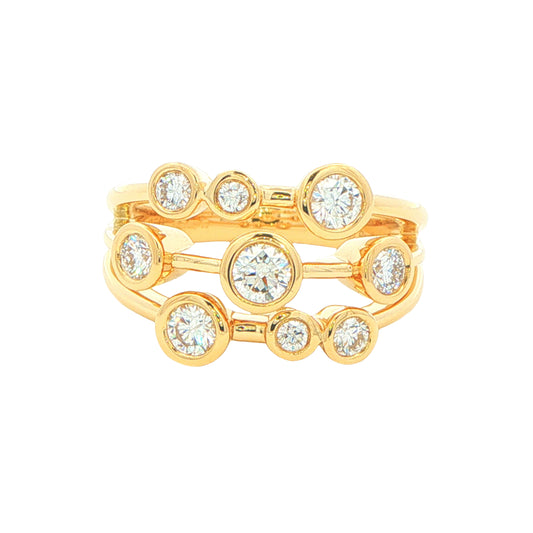 Round Brilliant Cut Diamond Bubble Style Ring - 0.85cts Gardiner Brothers