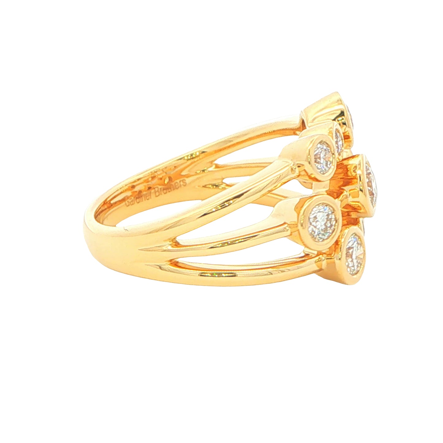 Round Brilliant Cut Diamond Bubble Style Ring - 0.85cts Gardiner Brothers