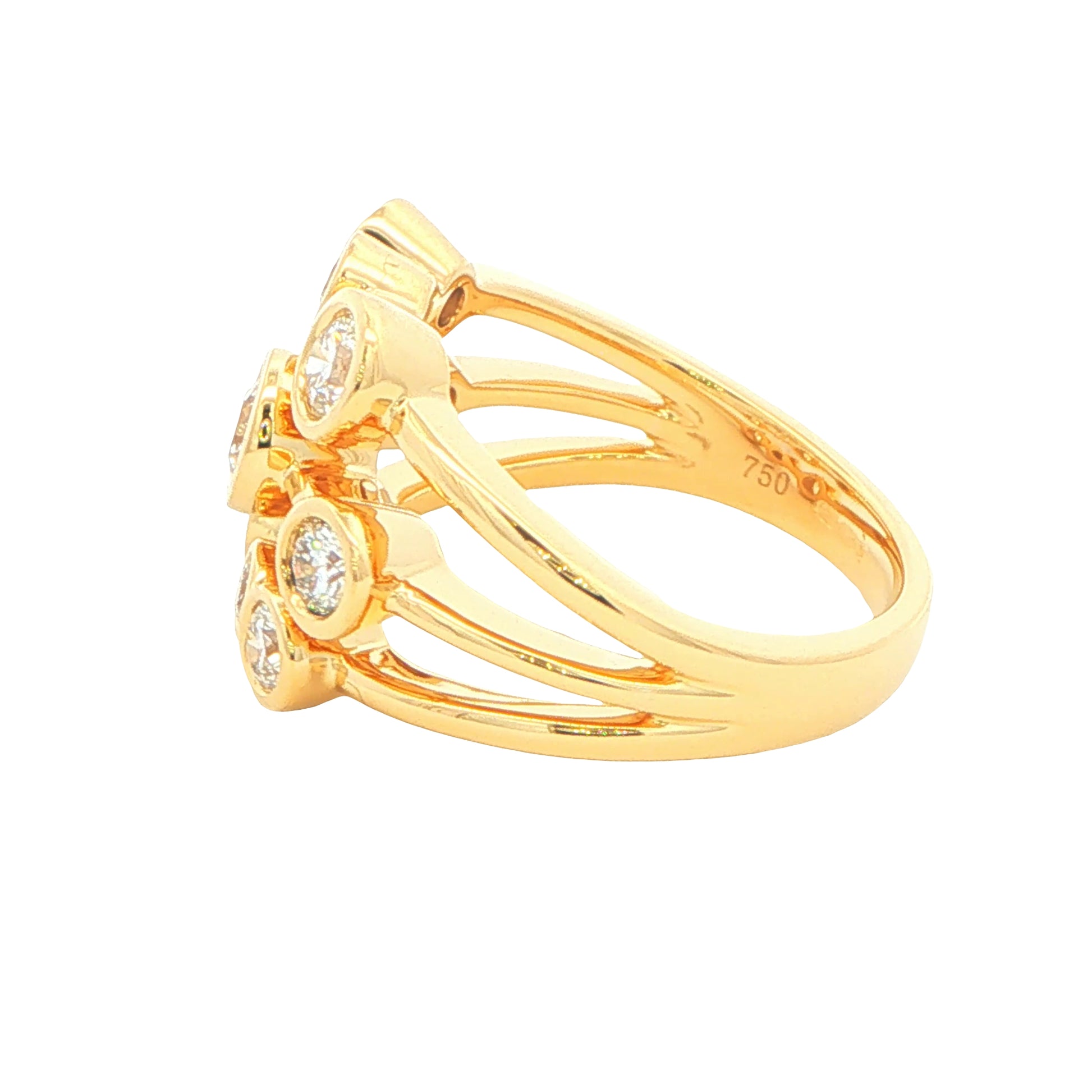 Round Brilliant Cut Diamond Bubble Style Ring - 1.10cts Gardiner Brothers
