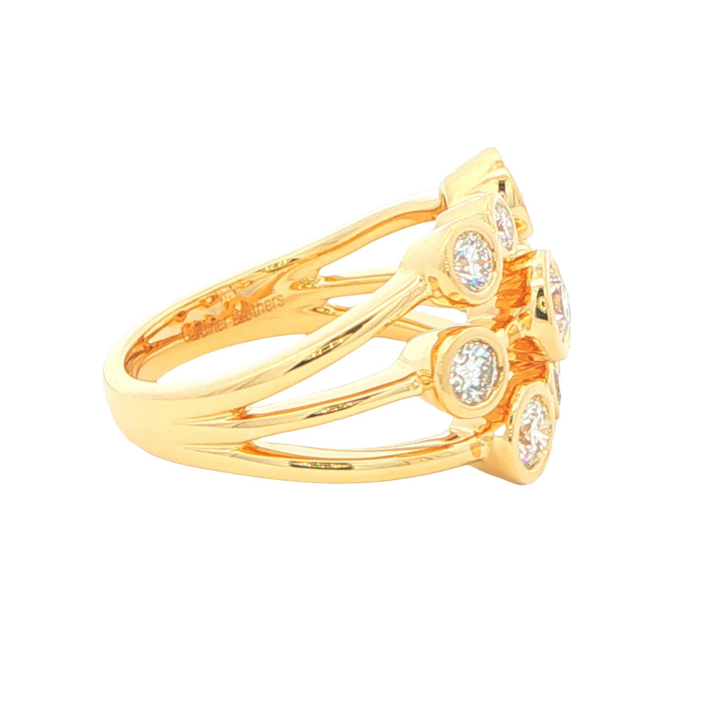 Round Brilliant Cut Diamond Bubble Style Ring - 1.10cts Gardiner Brothers