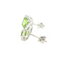 Cushion Shaped Peridot and Diamond Halo Style Earrings Gardiner Brothers