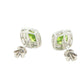 Cushion Shaped Peridot and Diamond Halo Style Earrings Gardiner Brothers