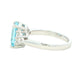 Octagonal Shaped Aquamarine and Diamond Cluster Style Ring Gardiner Brothers