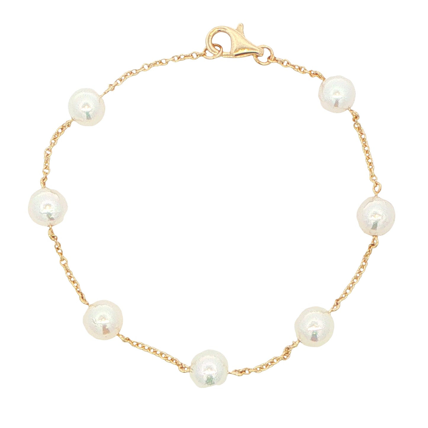 Yellow Gold 'Yard of Akoya Pearl' Bracelet Gardiner Brothers