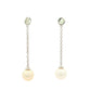 White Gold 'Yard of Akoya Pearl' Drop Style Earrings Gardiner Brothers