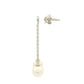 White Gold 'Yard of Akoya Pearl' Drop Style Earrings Gardiner Brothers