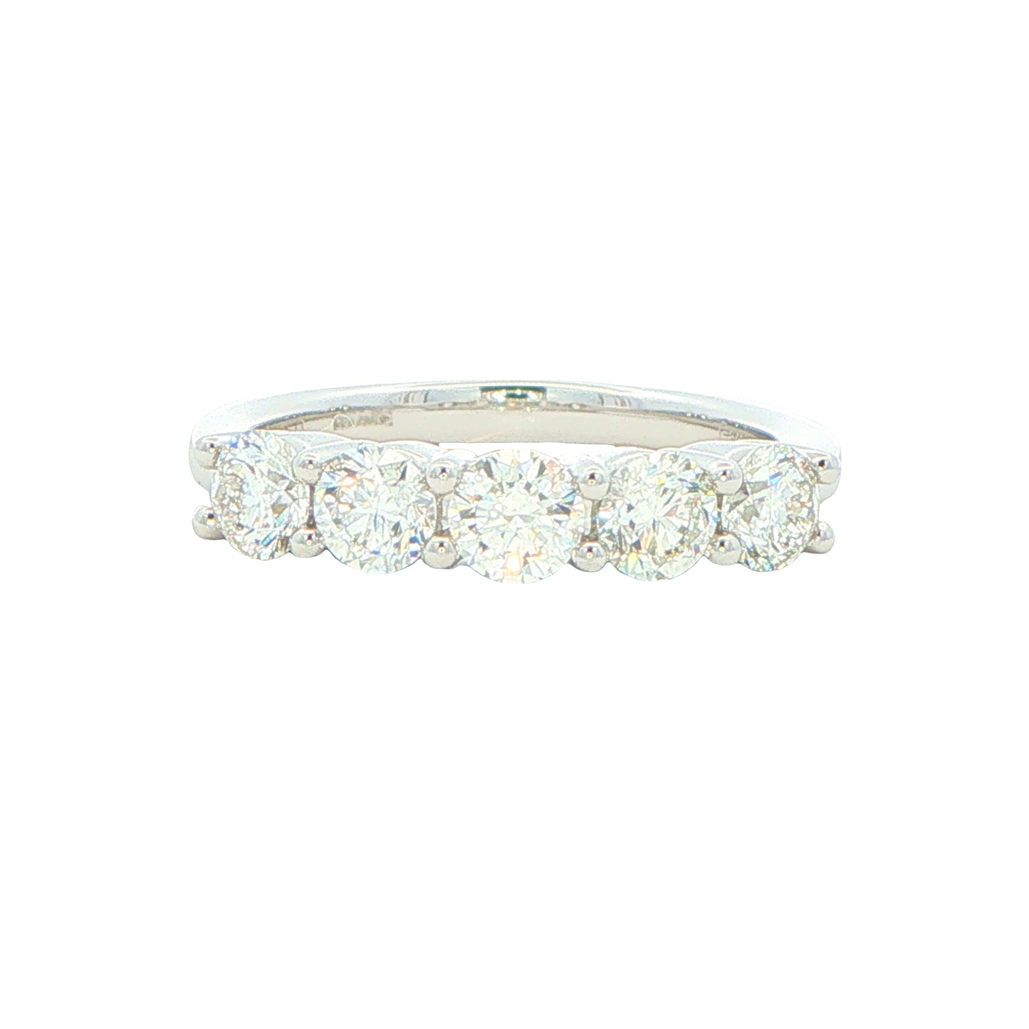 5 Stone Round Brilliant Cut Diamond Eternity Ring - 1.20cts Gardiner Brothers