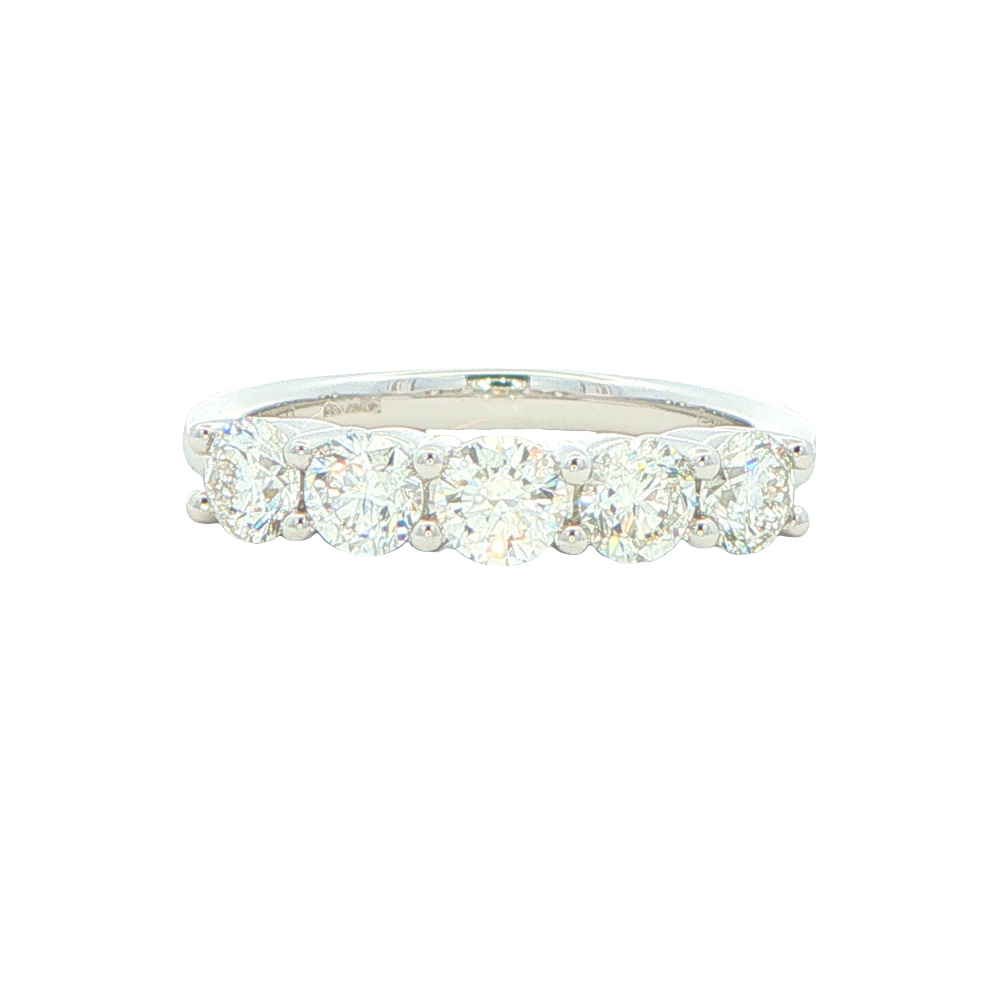 5 Stone Round Brilliant Cut Diamond Eternity Ring - 1.20cts Gardiner Brothers