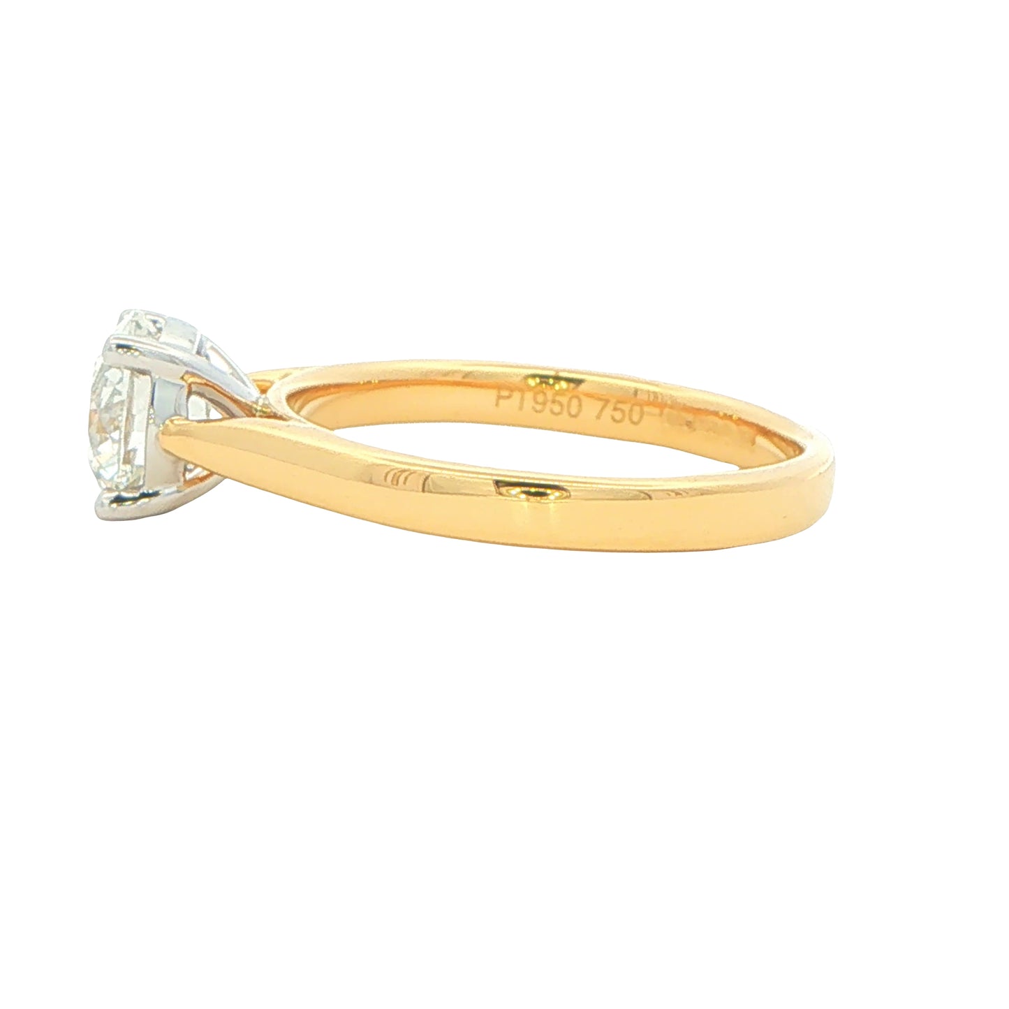 Yellow Gold Round Brilliant Cut Diamond Solitaire Ring - 1.20cts Gardiner Brothers