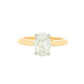 Yellow Gold Oval Cut Diamond Solitaire Ring - 1.20cts