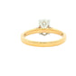 Yellow Gold Oval Cut Diamond Solitaire Ring - 1.20cts