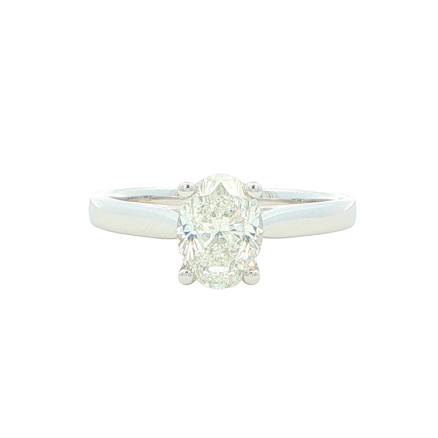 Platinum Oval shaped diamond solitaire ring - 1.20cts Gardiner Brothers
