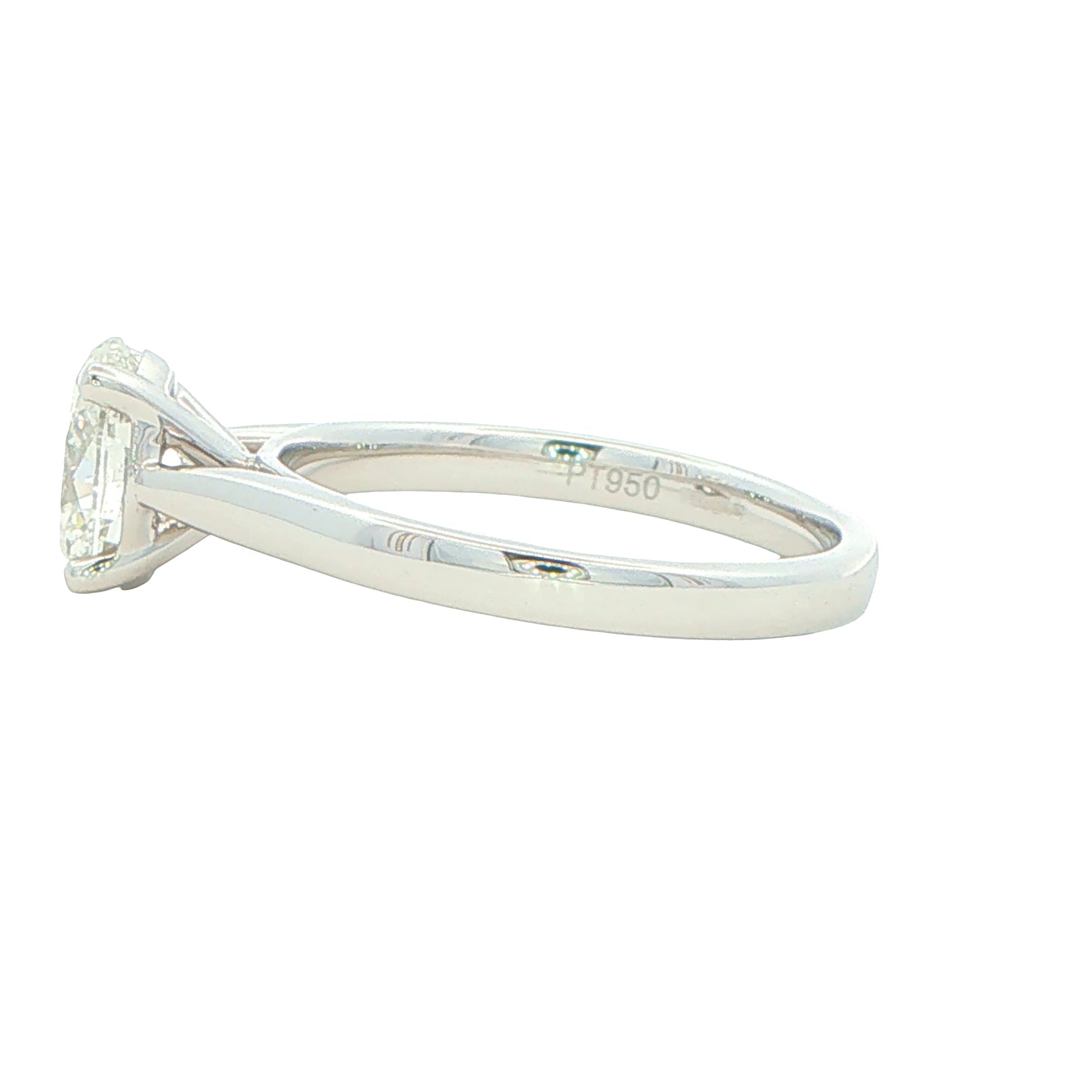Platinum Oval shaped diamond solitaire ring - 1.20cts Gardiner Brothers