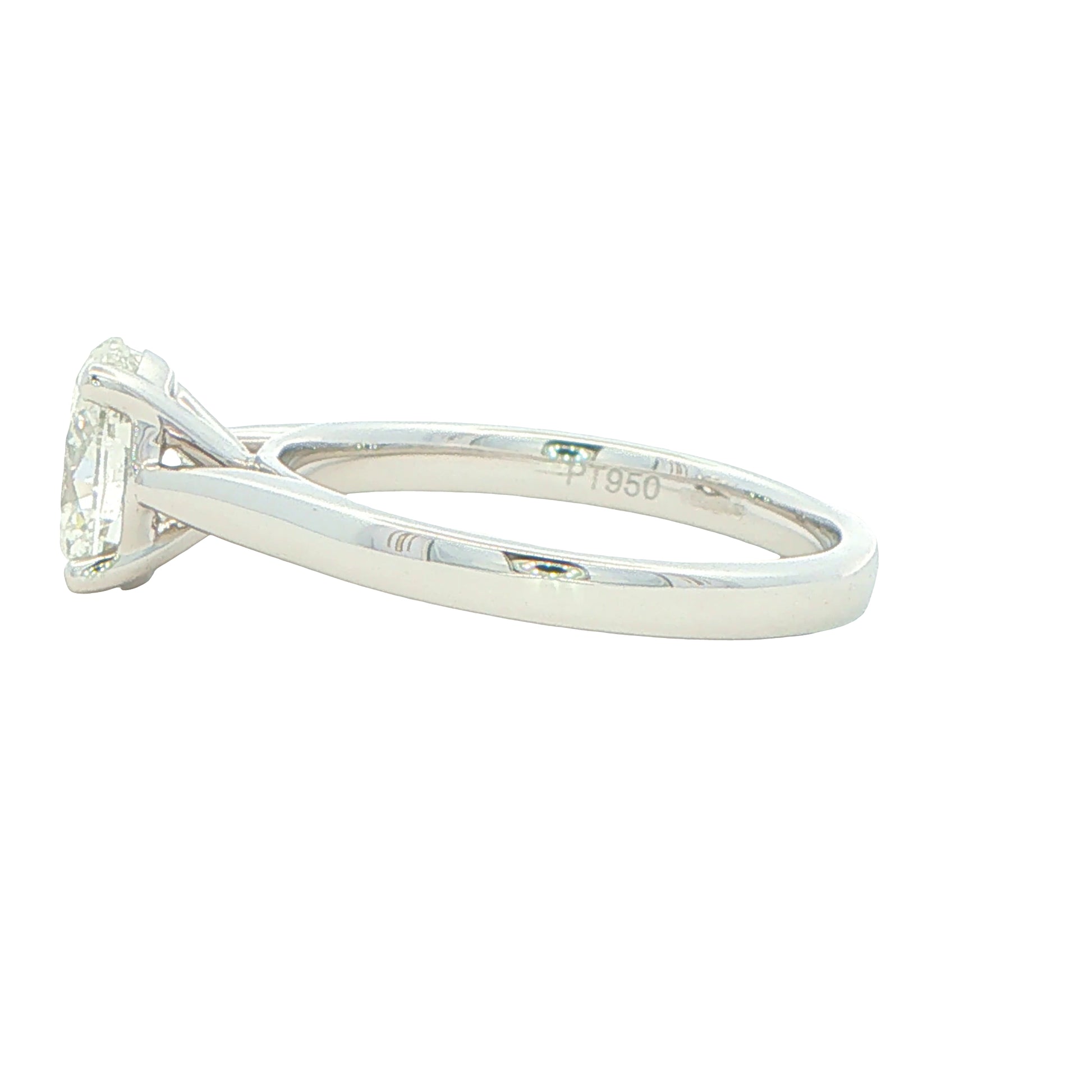 Platinum Oval shaped diamond solitaire ring - 1.20cts Gardiner Brothers