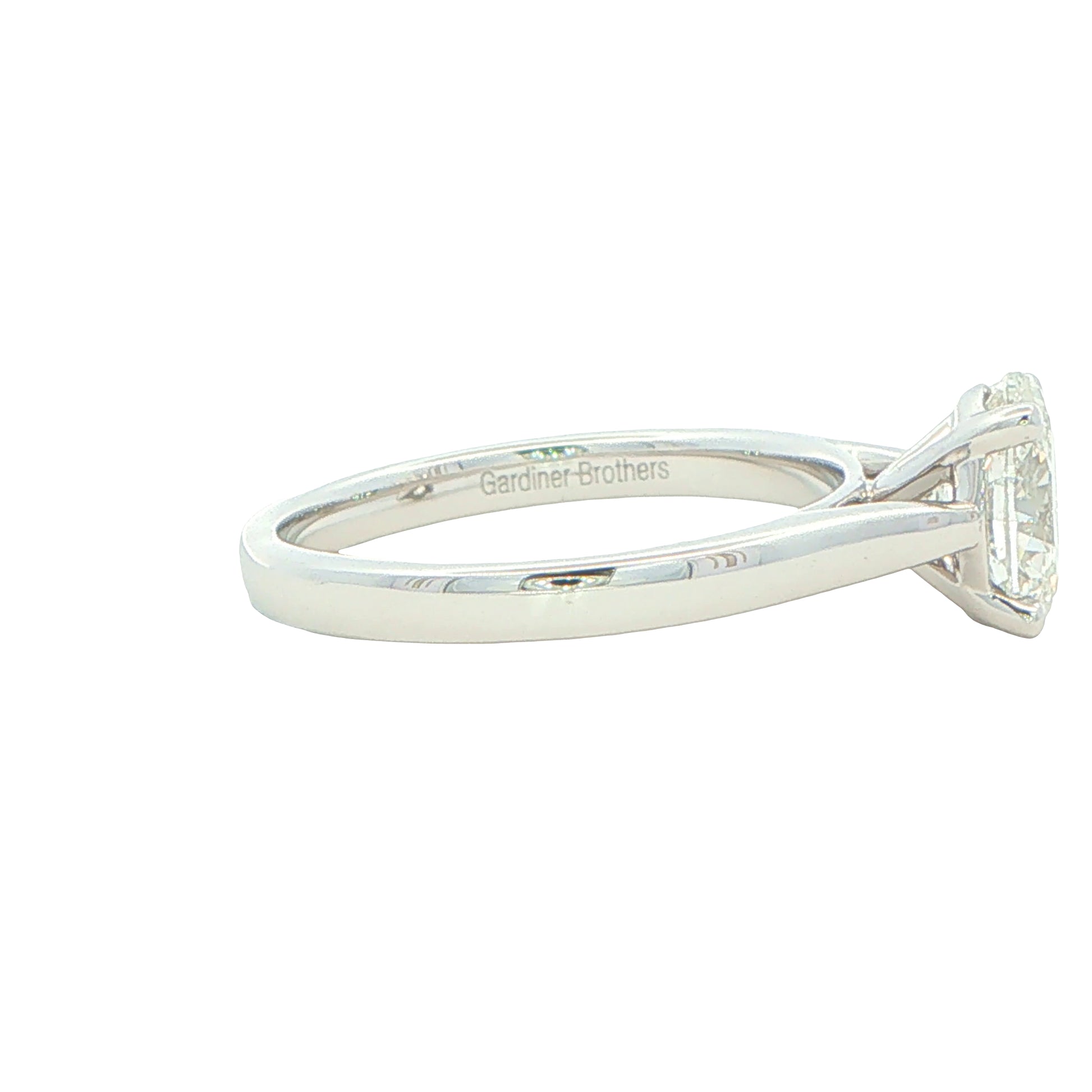 Platinum Oval shaped diamond solitaire ring - 1.20cts Gardiner Brothers
