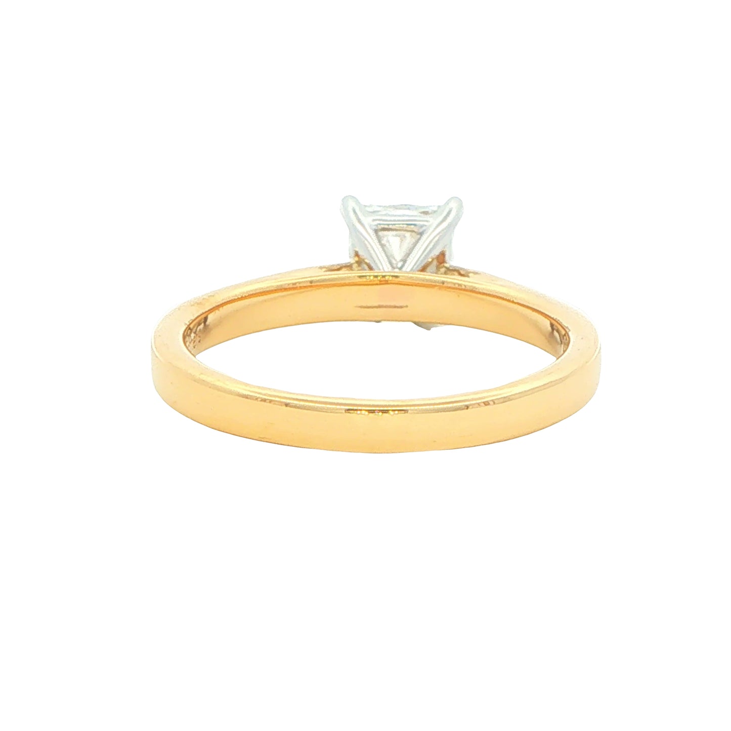 Yellow Gold Radiant Cut Diamond Solitaire Ring - 1.00cts