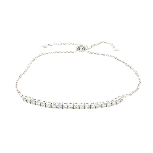 White Gold Diamond Adjustable Tennis Bracelet - 0.50cts Gardiner Brothers