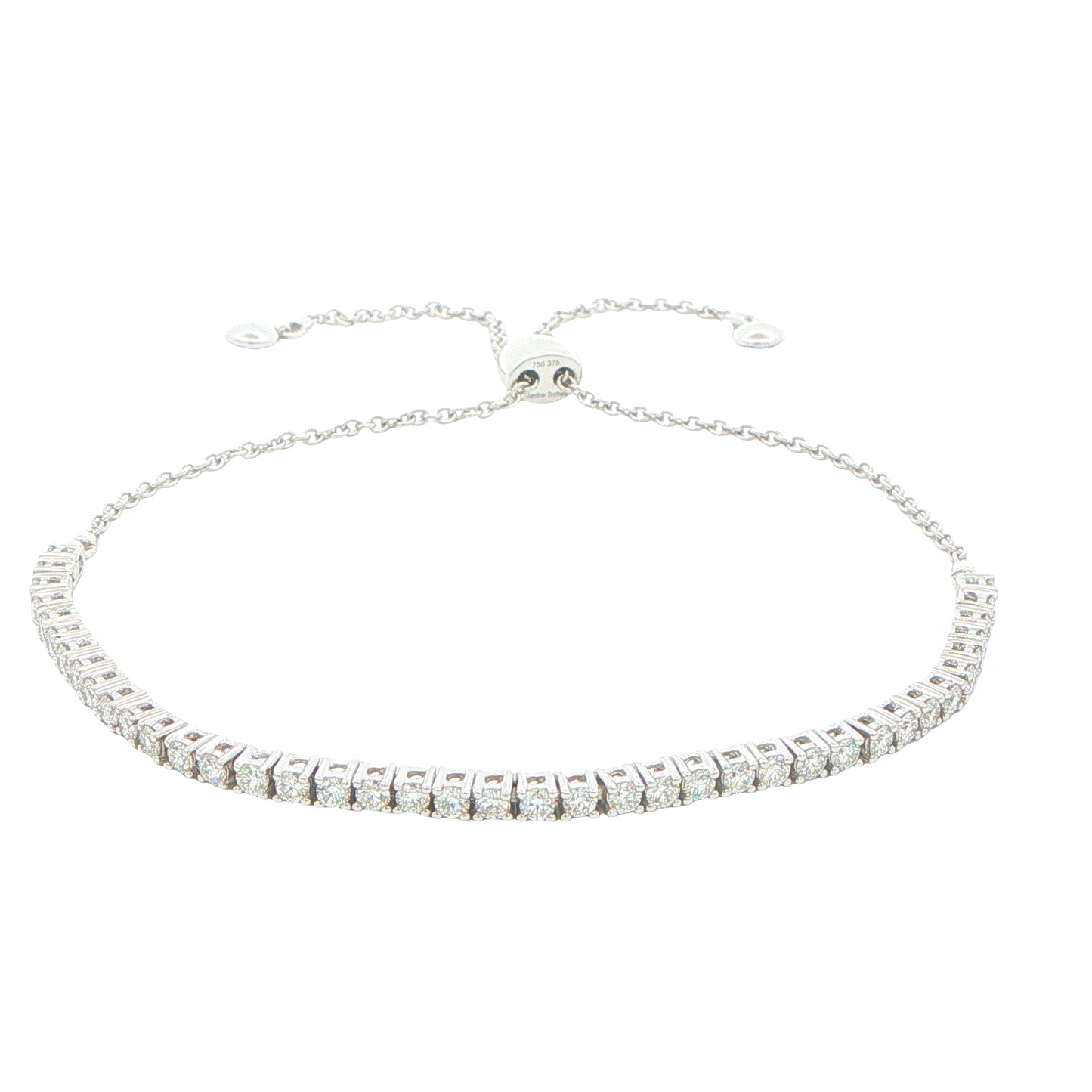 White Gold Diamond Adjustable Tennis Bracelet - 1.00cts Gardiner Brothers
