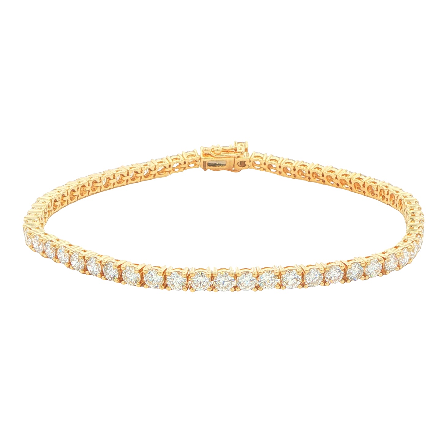 Round Brilliant Cut Diamond Tennis Bracelet - 5.32cts