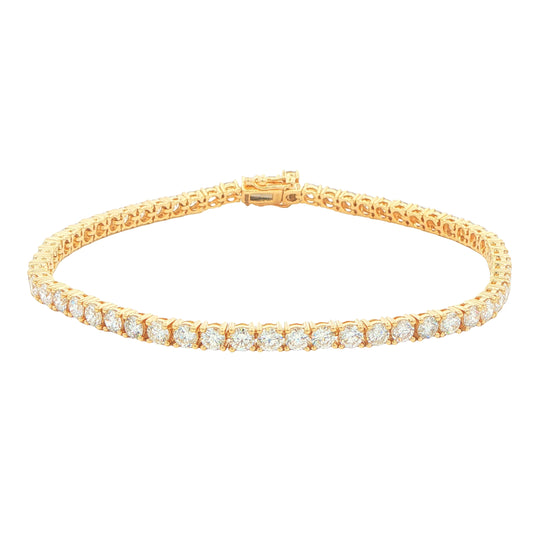 Round Brilliant Cut Diamond Tennis Bracelet - 5.32cts Gardiner Brothers