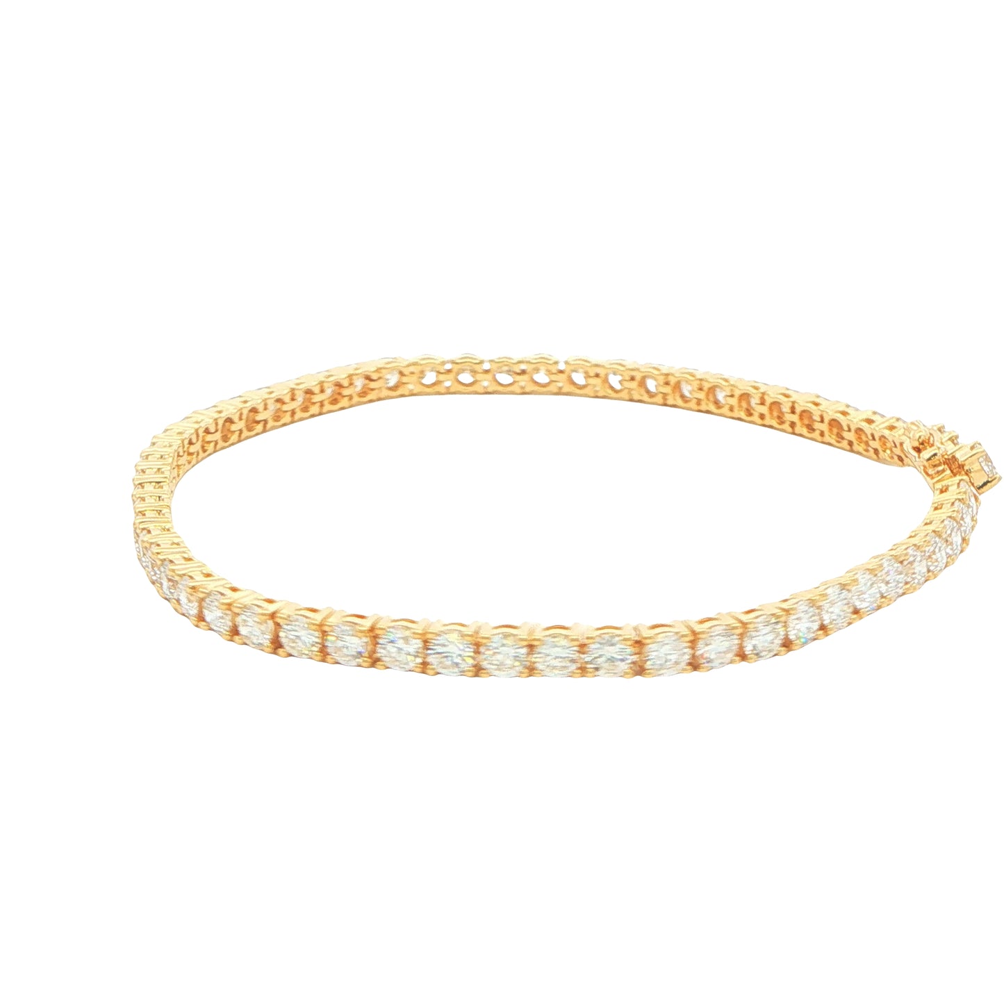 Round Brilliant Cut Diamond Tennis Bracelet - 5.32cts