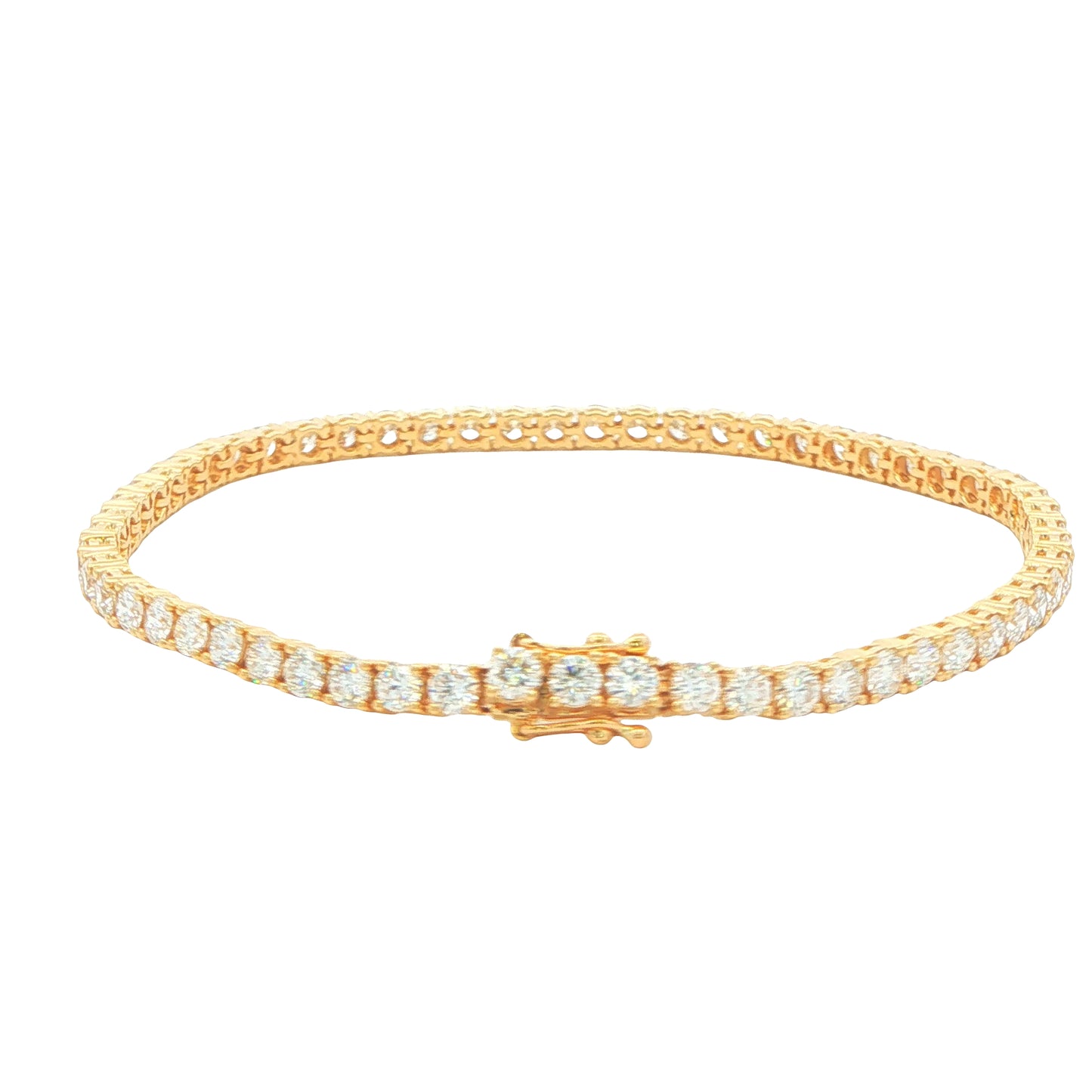 Round Brilliant Cut Diamond Tennis Bracelet - 5.32cts