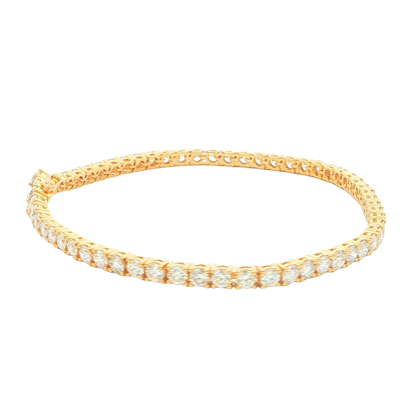 Round Brilliant Cut Diamond Tennis Bracelet - 5.32cts