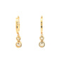 Diamond Set Hoop earrings with a 2 diamond drop