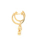 Diamond Set Hoop earrings with a 2 diamond drop