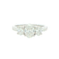 Platinum Oval Shaped Diamond 3 Stone Ring - 1.42cts