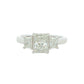 Platinum Radiant Cut Diamond 3 Stone Ring - 1.81cts