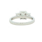Platinum Radiant Cut Diamond 3 Stone Ring - 1.81cts