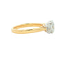 Yellow Gold Oval shaped diamond 3 stone ring - 1.62cts