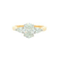 Yellow Gold Oval and Pear Shaped Diamond 3 Stone Ring - 1.30cts Gardiner Brothers
