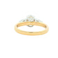 Yellow Gold Oval and Pear Shaped Diamond 3 Stone Ring - 1.30cts Gardiner Brothers