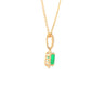 Emerald and Diamond Halo Style Pendant Gardiner Brothers
