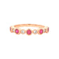 Ruby and Round Brilliant Cut Diamond Dress Ring Gardiner Brothers
