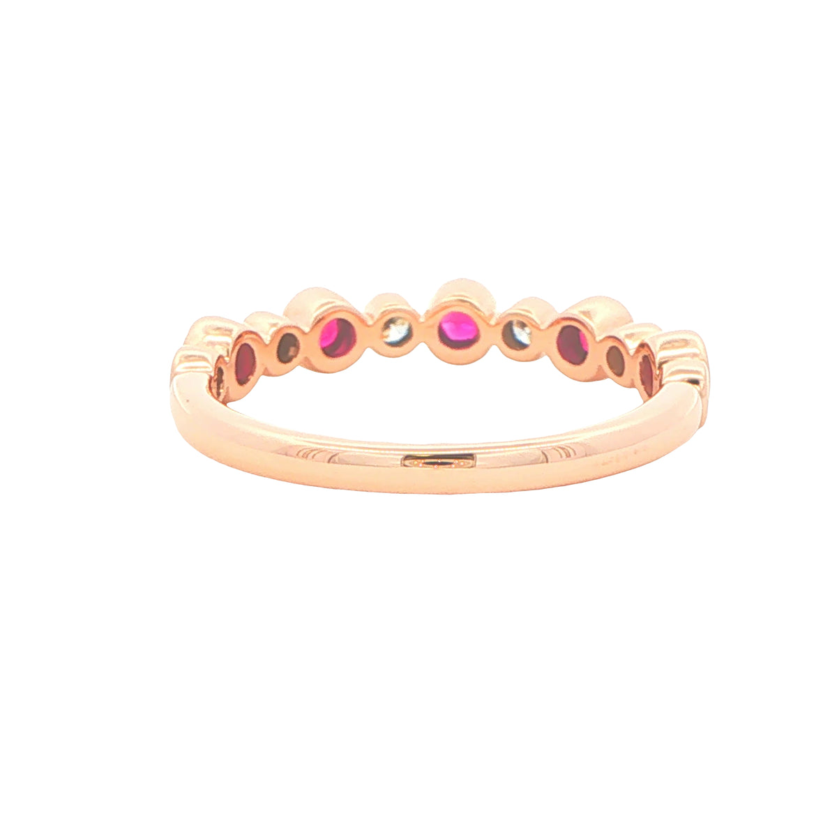 Ruby and Round Brilliant Cut Diamond Dress Ring Gardiner Brothers