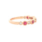 Ruby and Round Brilliant Cut Diamond Dress Ring Gardiner Brothers