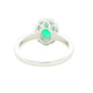 Emerald and Round Brilliant Cut Diamond Cluster Ring Gardiner Brothers