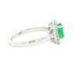 Emerald and Round Brilliant Cut Diamond Cluster Ring Gardiner Brothers