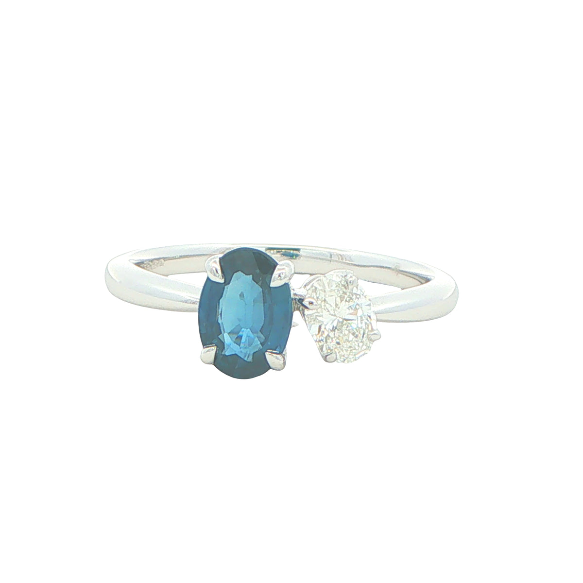 Oval Sapphire and Diamond 2 Stone Ring Gardiner Brothers