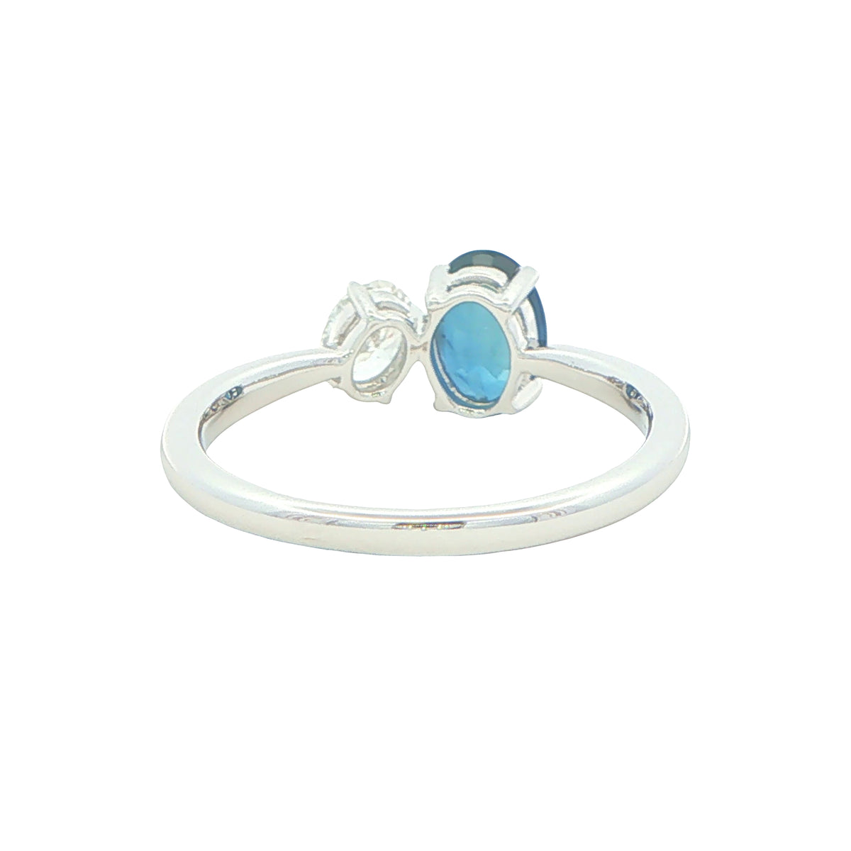 Oval Sapphire and Diamond 2 Stone Ring Gardiner Brothers