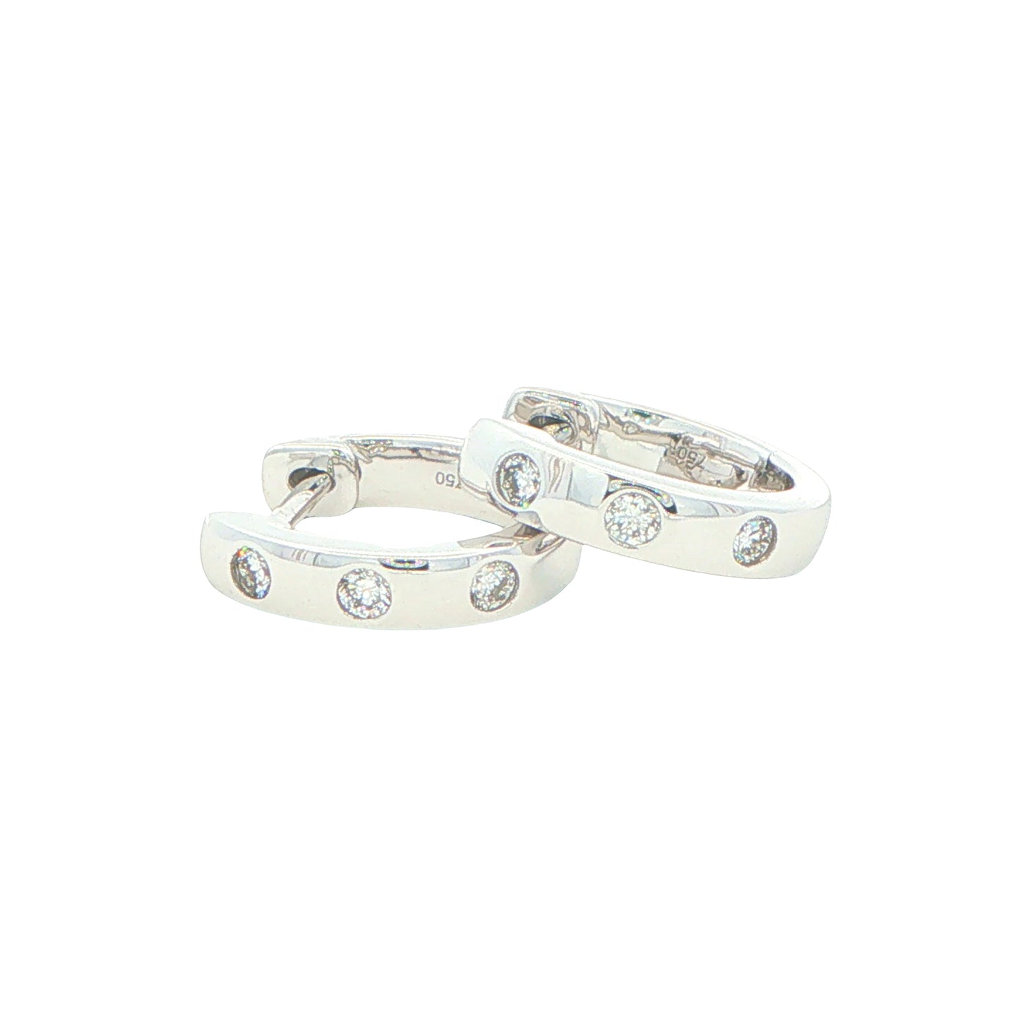 Round Brilliant Cut Diamond Hoop Earrings Gardiner Brothers