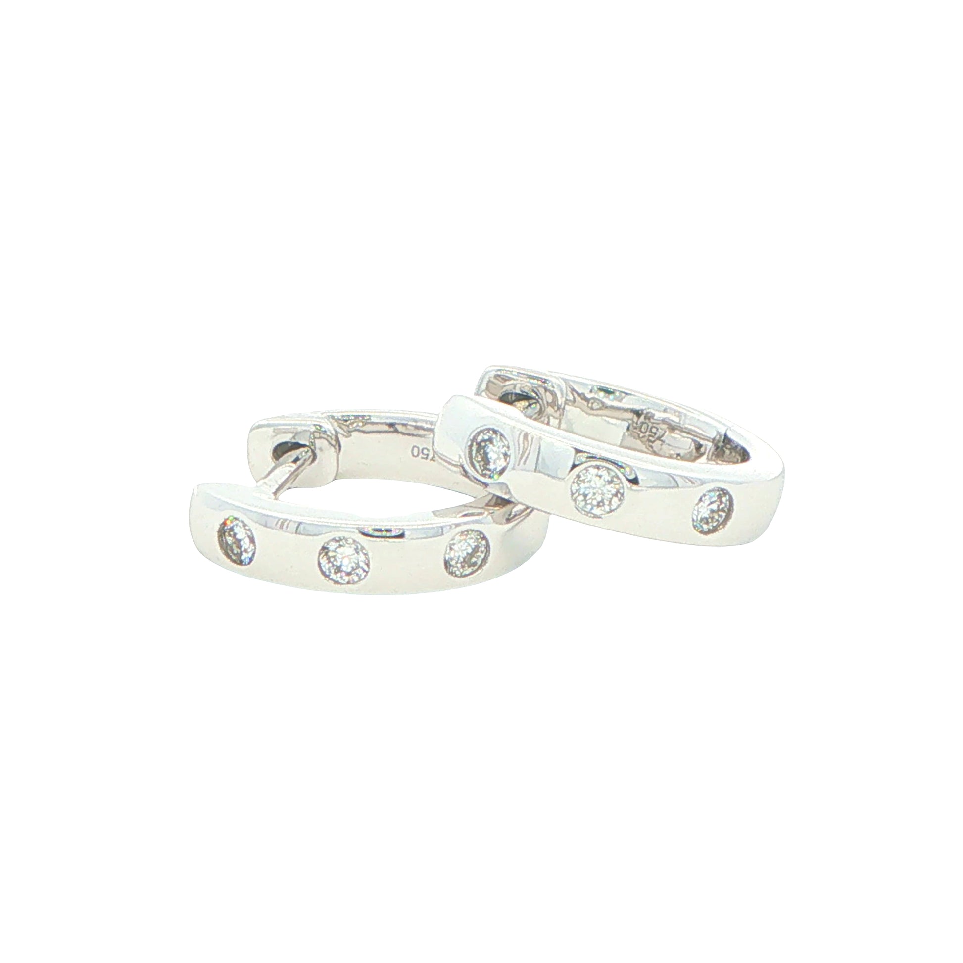 Round Brilliant Cut Diamond Hoop Earrings Gardiner Brothers