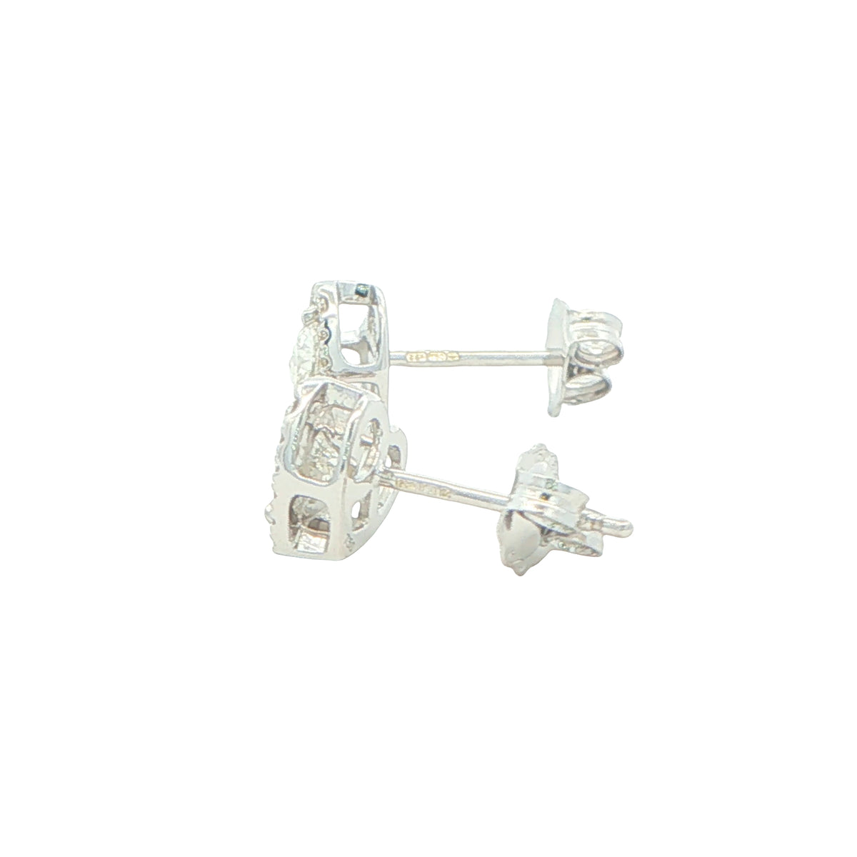 Heart Shaped Diamond Halo Style Earrings Gardiner Brothers